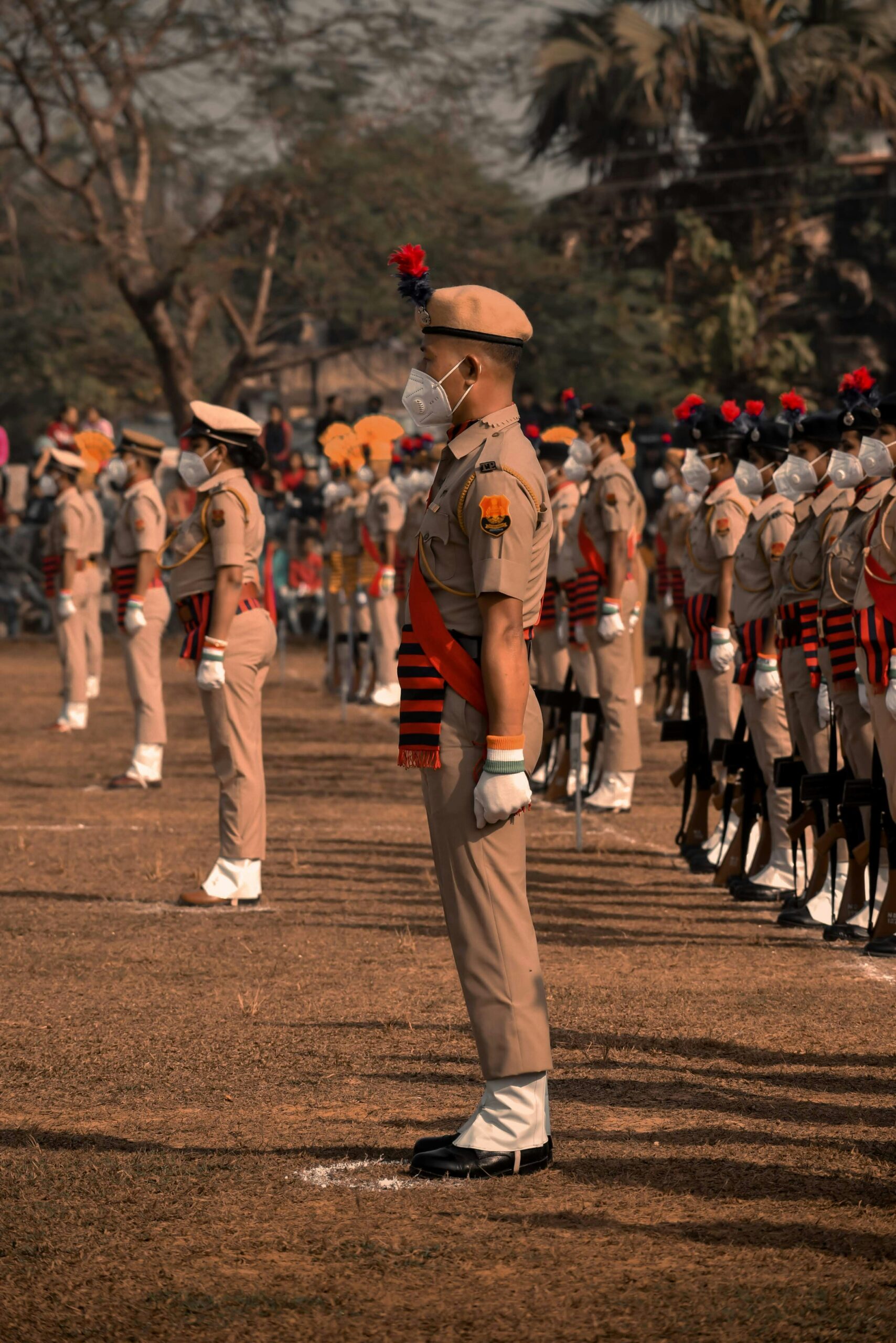 Indian Republic Day parade representing central government security services and recruitment